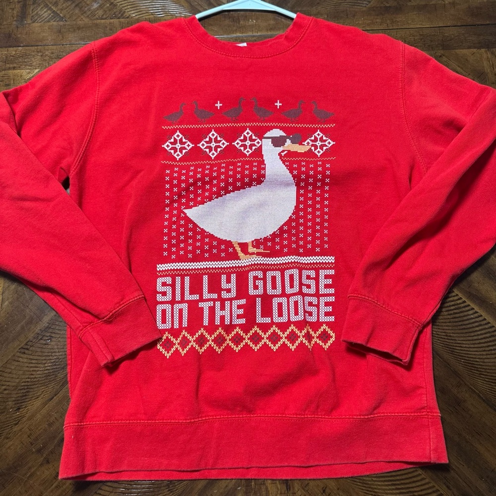 Red Silly Goose Sweater
